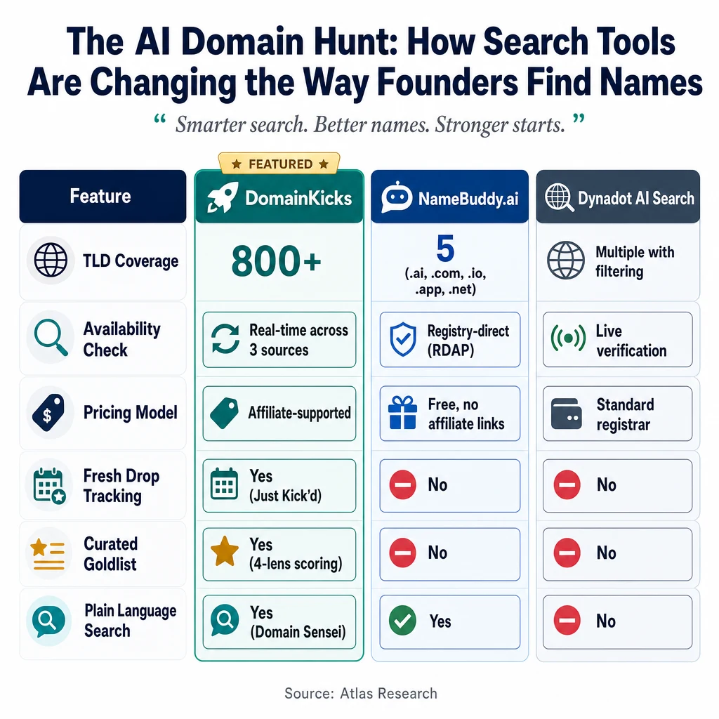 Infographic: The AI Domain Hunt: How Search Tools Are Changing the Way Founders Find Names